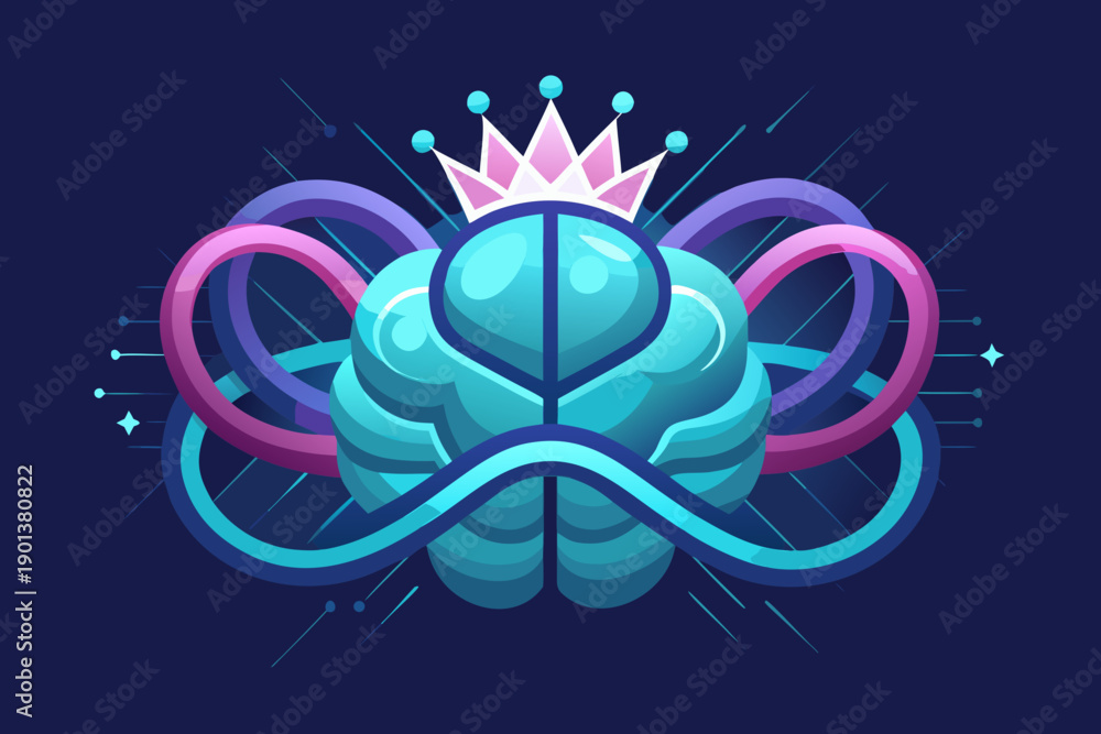 Fototapeta premium infinity loop brain intelligence concept