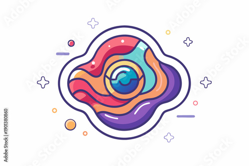 creative energy origin with flowing waves