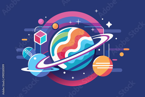 abstract visual imprint icon