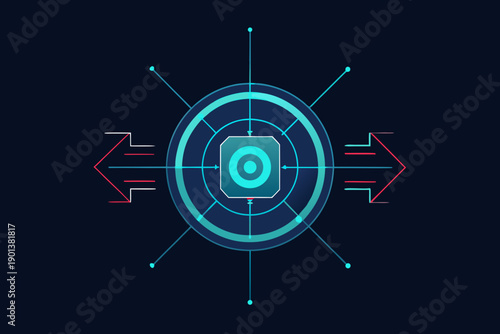 target reticle glowing center node
