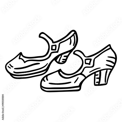 Vintage high heels stroke
