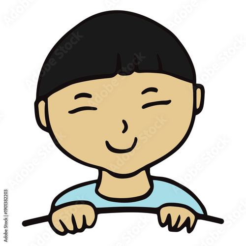 Child smiling flat