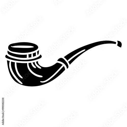 Vintage smoking pipe black