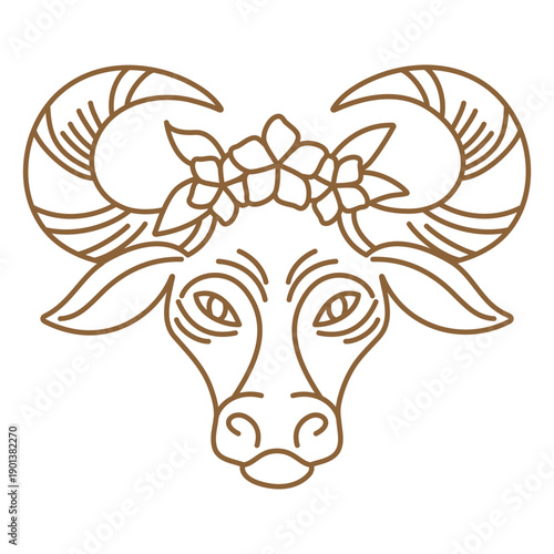 Floral ox stroke