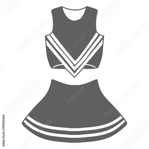 Cheerleader uniform girl cut-out