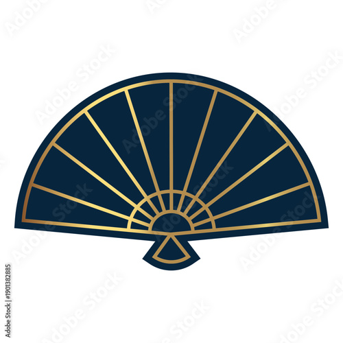 Geometric line hand fan