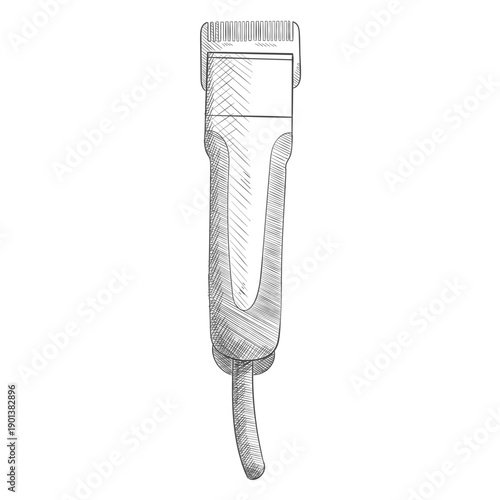 Electric shaver hand drawn shaver