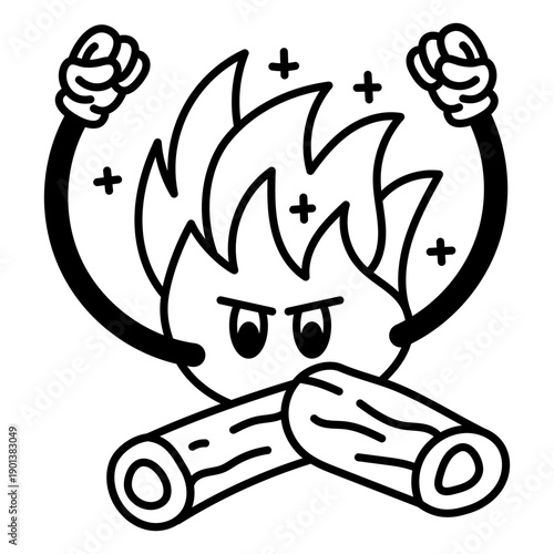 Angry bonfire stroke