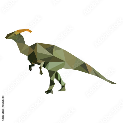 Dinosaur polygonal colored