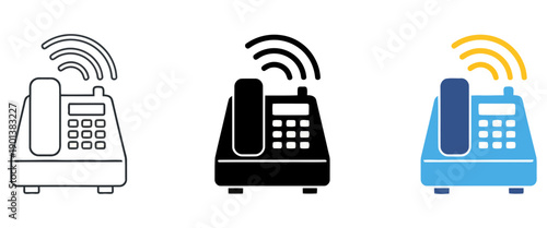 Wireless office phones in modern colors and design