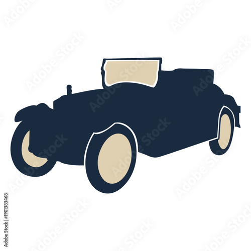 Duotone vintage car convertable