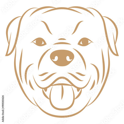 Dog head curve stroke