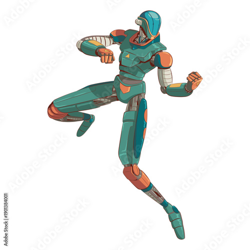 Attack android illustration character
