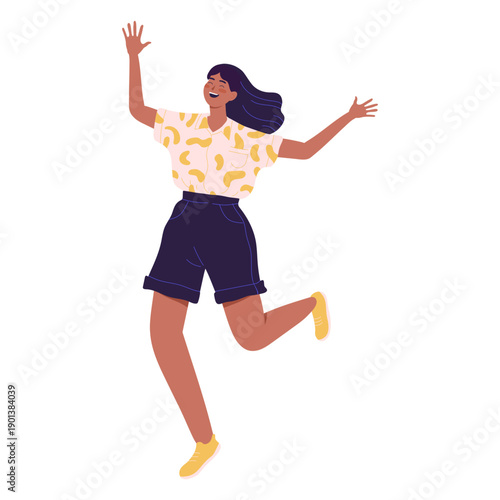 Girl character running