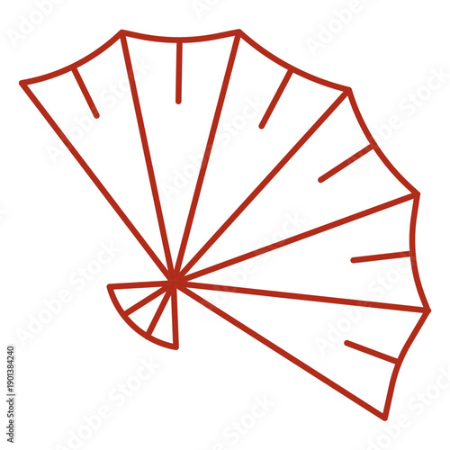 Chinese hand fan stroke