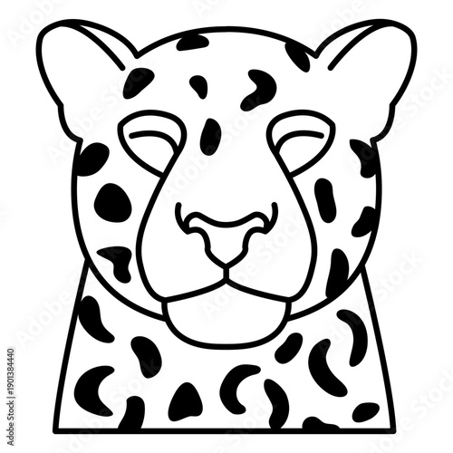 Cheetah portrait stroke animal