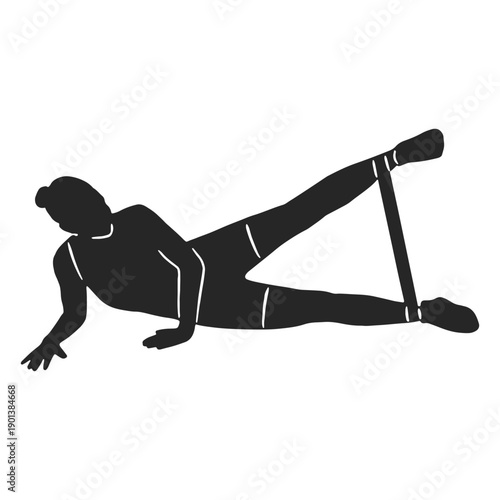 Work out woman silhouette