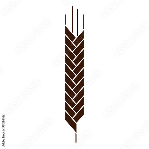 Wheat spike rectangle cut-out