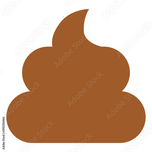 Simple poop geometric silhouette