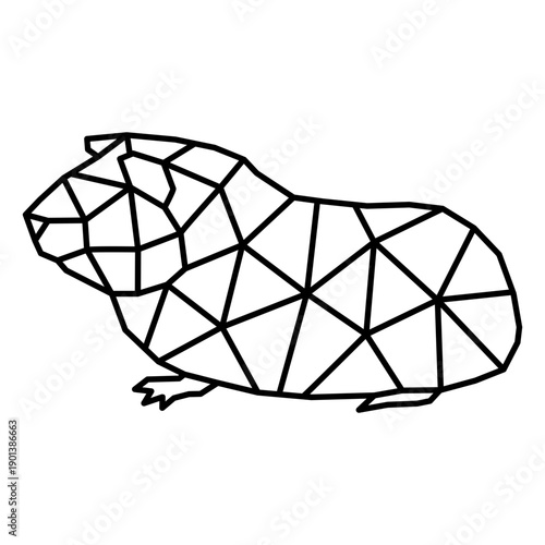 Polygonal stroke guinea pig profile