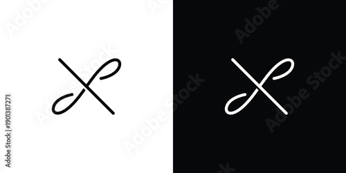 Simple and unique letter X initials logo design
