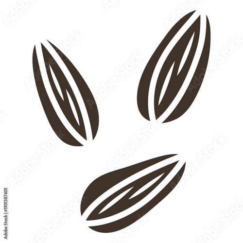 Sunflower seeds silhouette