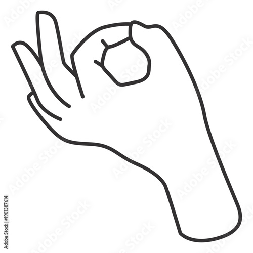 Fingers joining thumb hand sign stroke