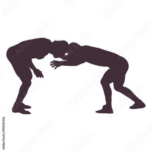 Wrestling lock silhouette