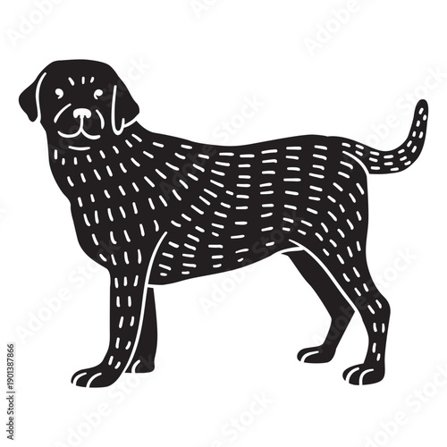 Retriever dog hand drawn