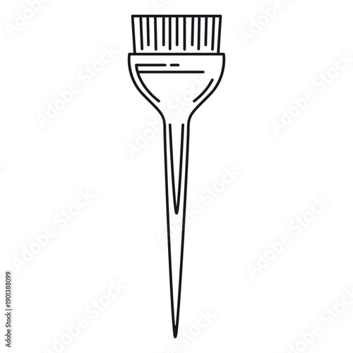 Hair dye tint brush stroke