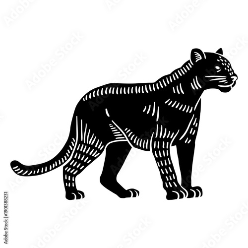 Panther walking cut-out