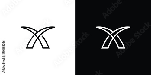 strong and modern letter X initials logo design