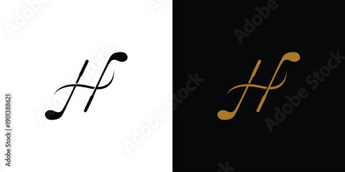 The H golf logo design is unique and luxury