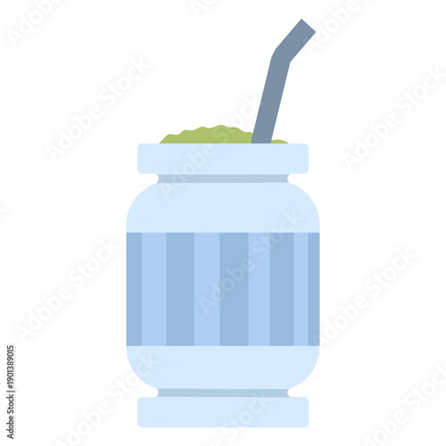 Semi flat simple mate drink