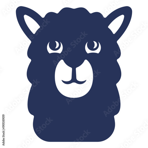 Filled stroke llama head