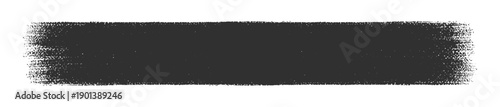 ラフな手書きの黒い線 - ブラシでまっすぐに描いた太めのラインのシンプルなデザイン装飾パーツ素材