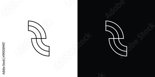 unique and modern letter R initials logo design