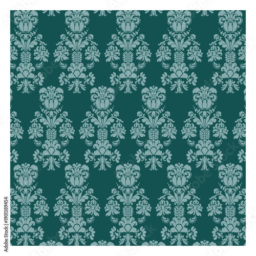 Vintage and stylish green wallpaper