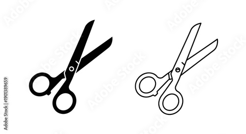 Open pair of scissors, scissors icon, scissors drawing, scissors line art, scissors clip art Vector