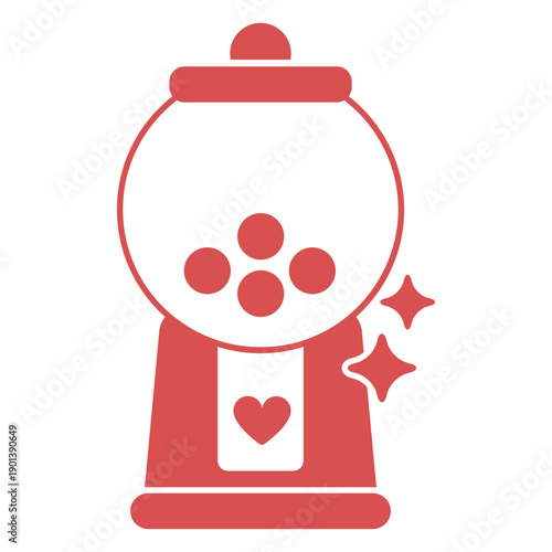 Sparkly gumball machine cut out