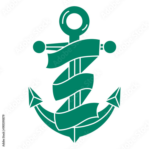 Ship anchor ribbon