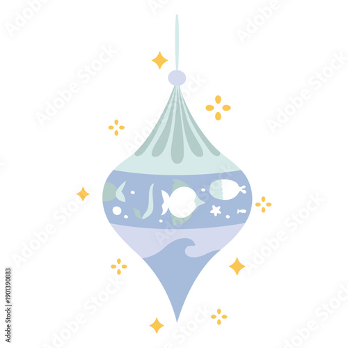 Simple flat christmas tree decorative item