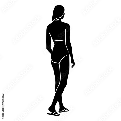 Summer woman walking