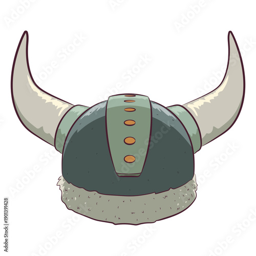 Viking helmet element illustration