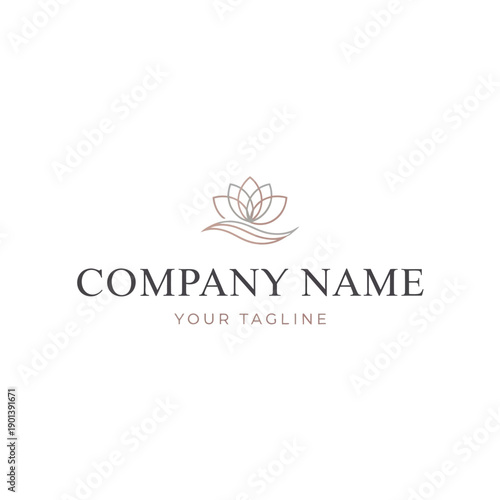 Lotus Flower Logo Design Template.