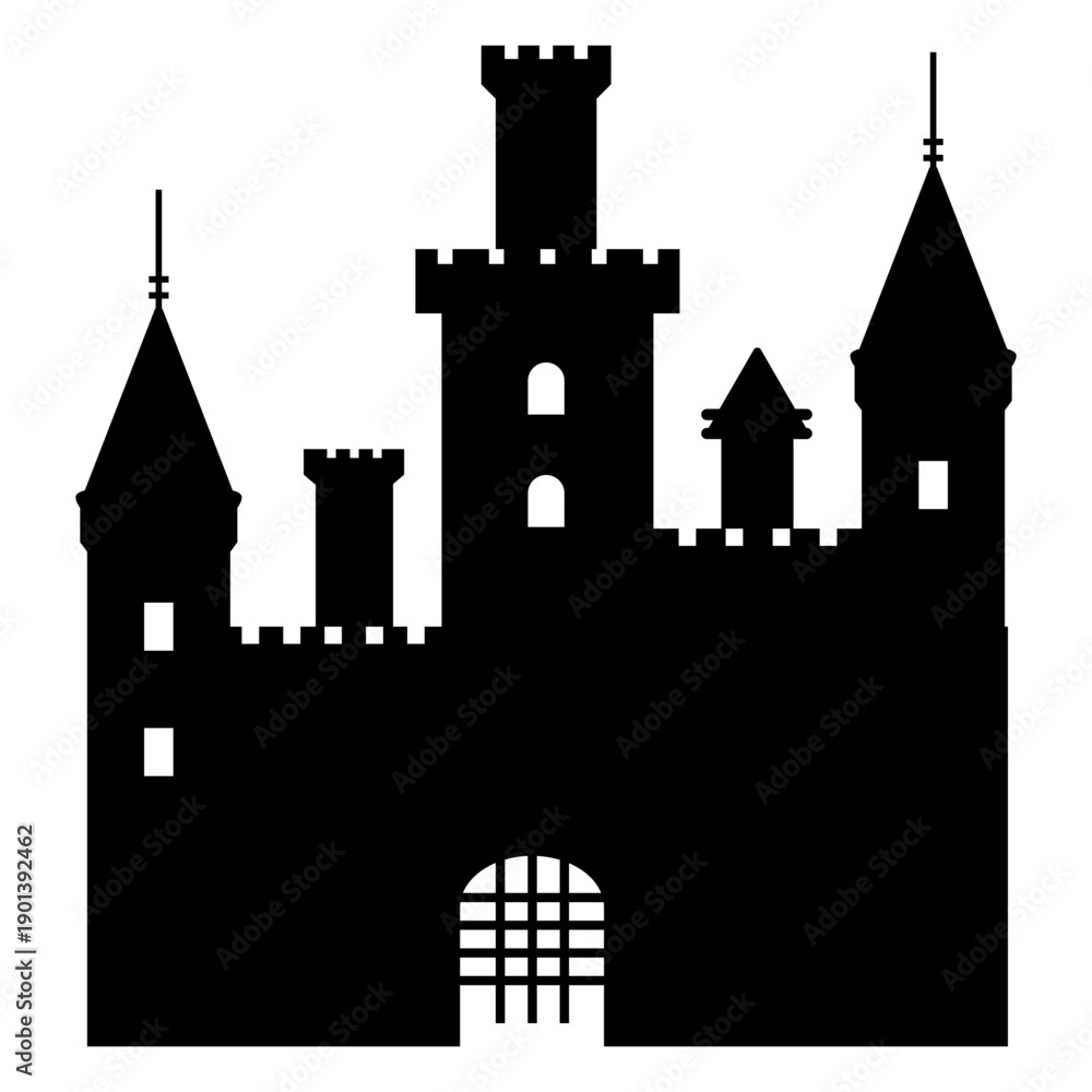 Obraz premium Square tower silhouette