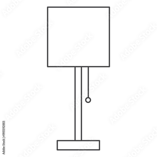 Bedside lamp thin-line stroke