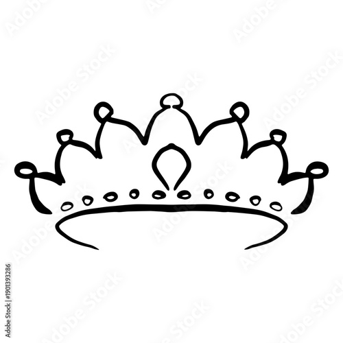 Simple crown doodle drawn