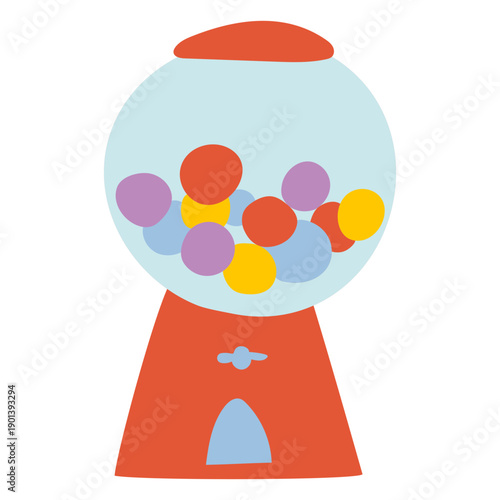 Gumball machine flat