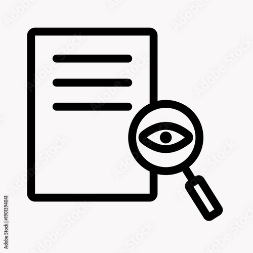 Manual Review Verification Rounded Outline Icon